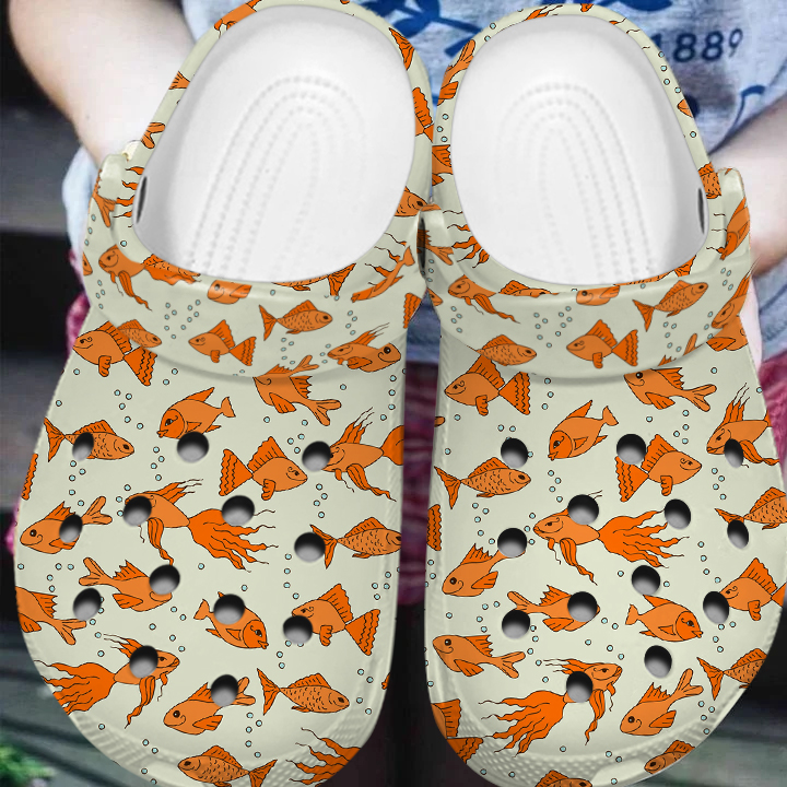 cartoon goldfish lined classic clogs easy to clean 0rwtb