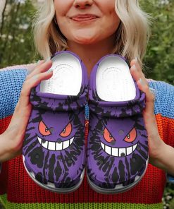 classic non slip and durable gengar face clogs safe for outdoor play wqraf