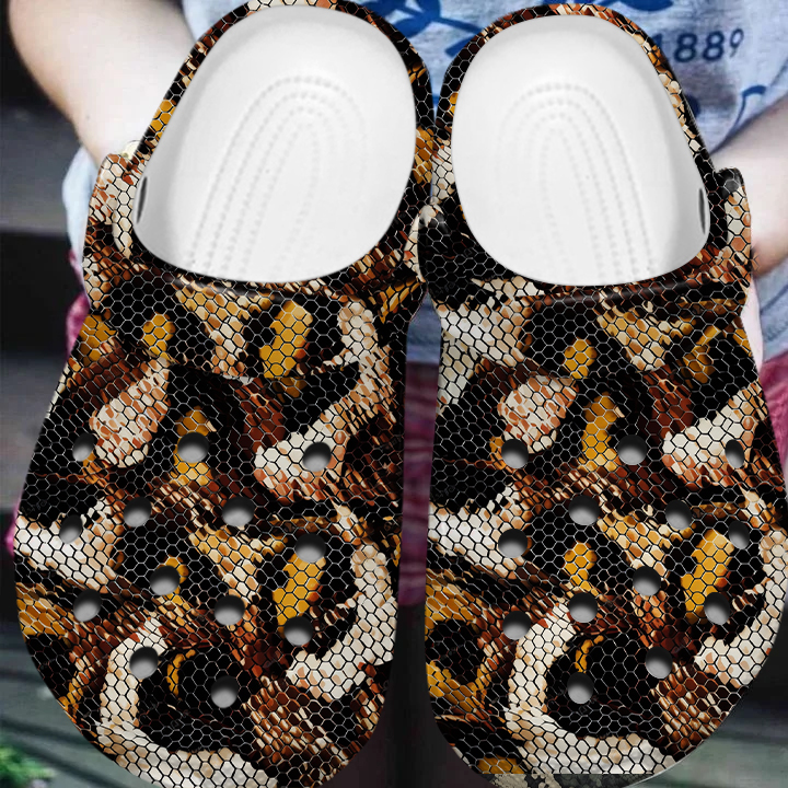 colorful snakeskin classic natural design clogs safety to wear mjrfg