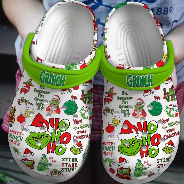 comfortable and eye catching unisex funny grinch clogs express shipping available uyrcm