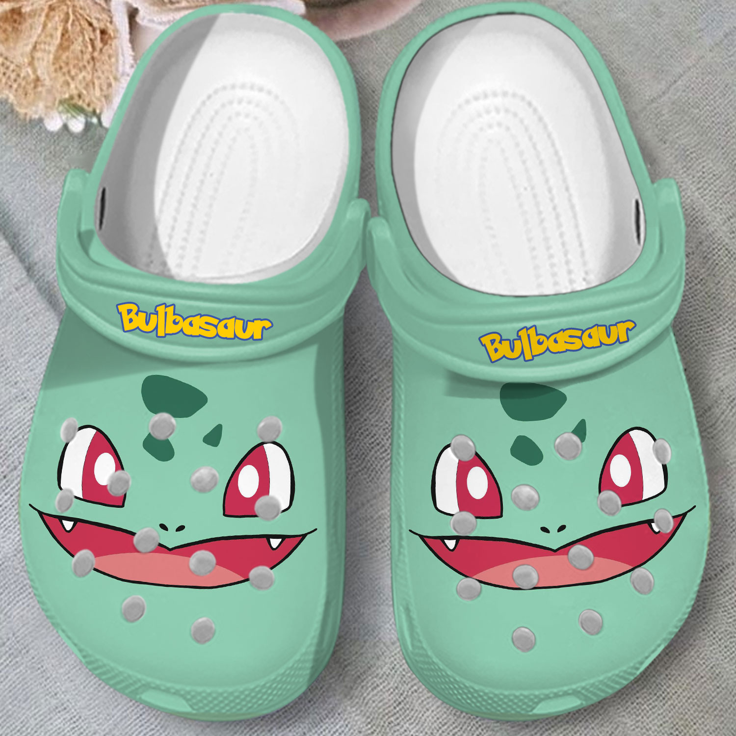 comfortable and lightweight pokemon bulbasaur green clogs kpmc6