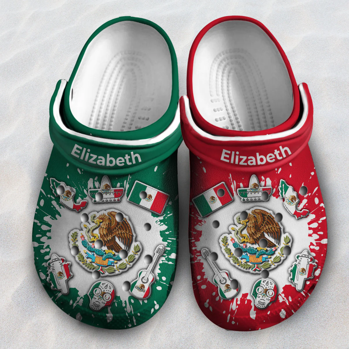 customized mexican flag unisex clogs available in all sizes lslcy