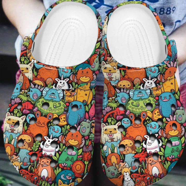 cute colorful animal pattern classic clogs for men and women jgmyq