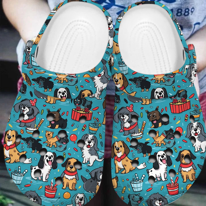 cute dogs pattern classic clogs for men and women zmbuy