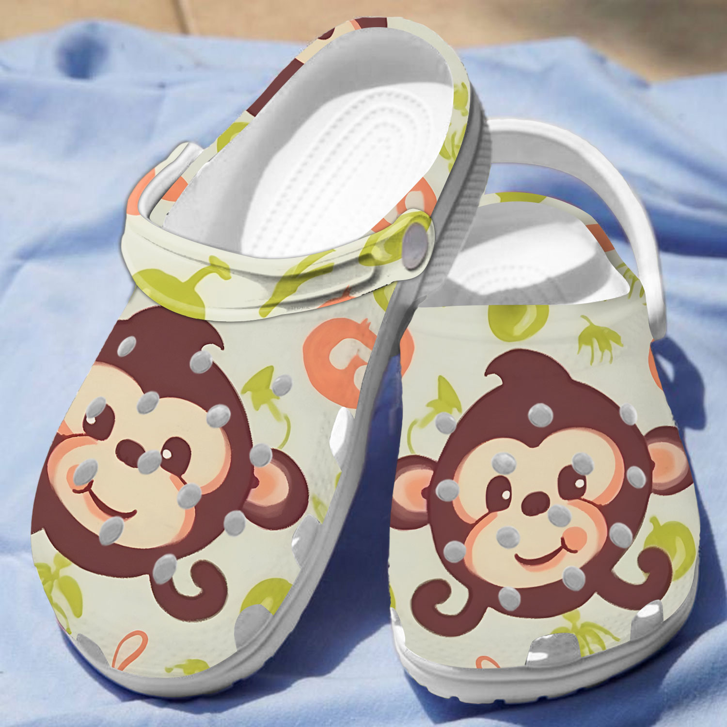 cute monkey comfort sandals soft color clogs tgspe