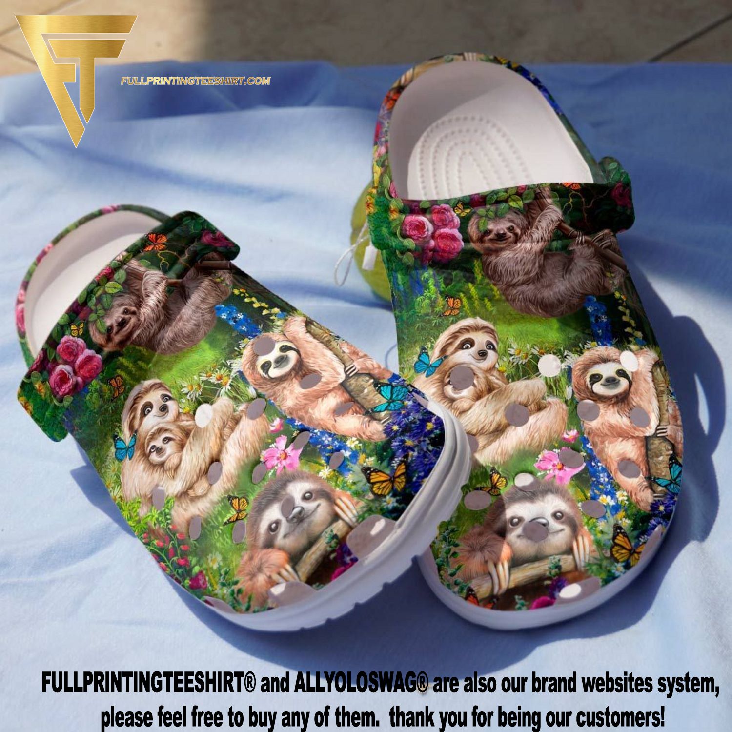 cute sloth in the forest classic clogs for nature lovers egaax