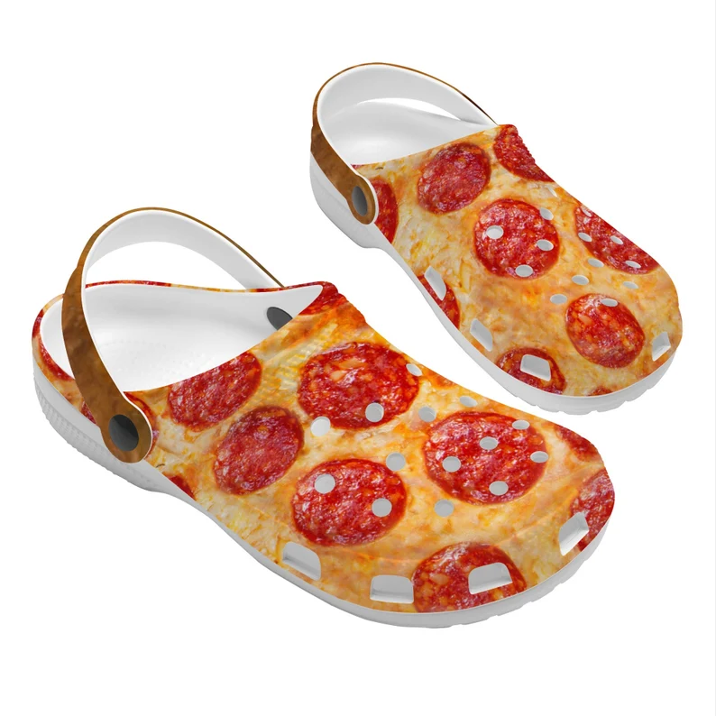 delicious design pizza classic soft sandals clogs 3umoy