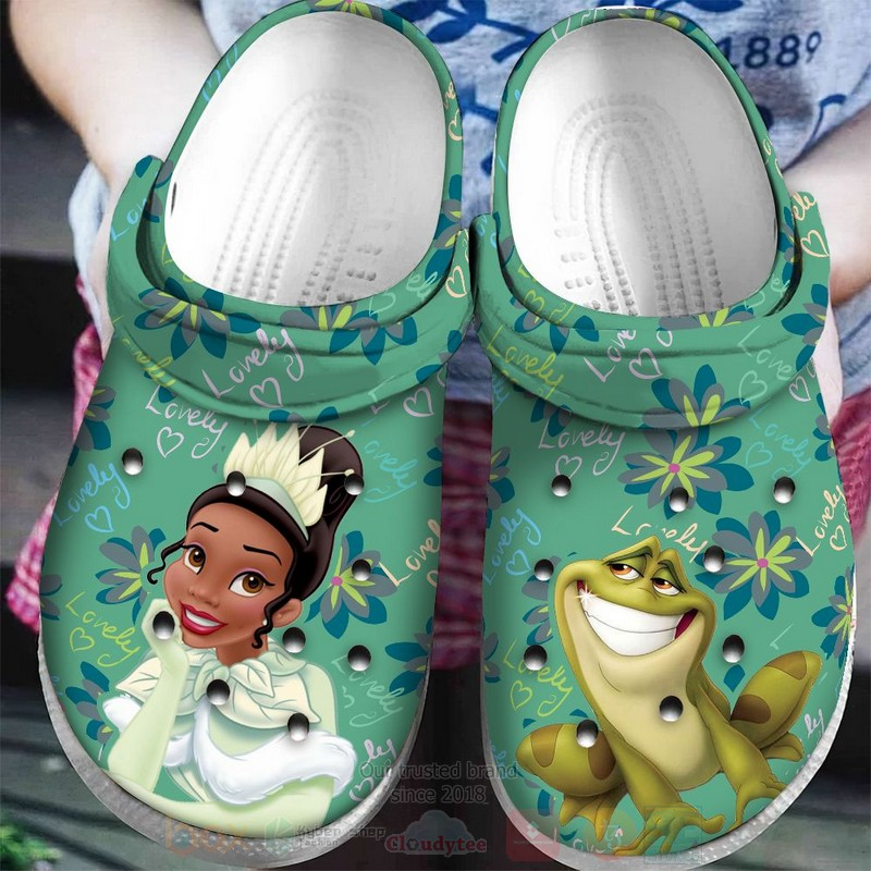 disney smiling princess and the frog classic dark green clogs 6iwvb
