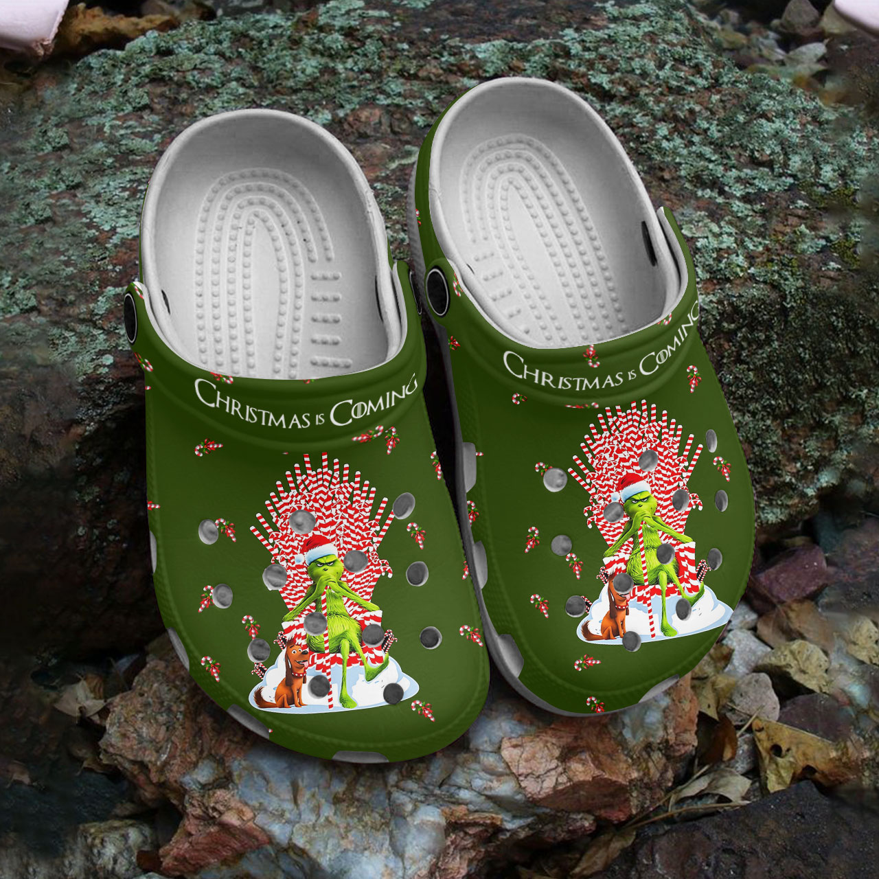 eye catching and stylish christmas is coming grinch clogs 8m1kk