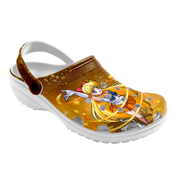 eye catching and stylish sailor moon anime clogs glowing yellow clogs for anime fans cvwku