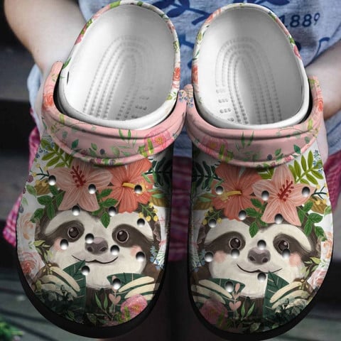 floral classic sloth clogs with comfort sandals to wear qjaho