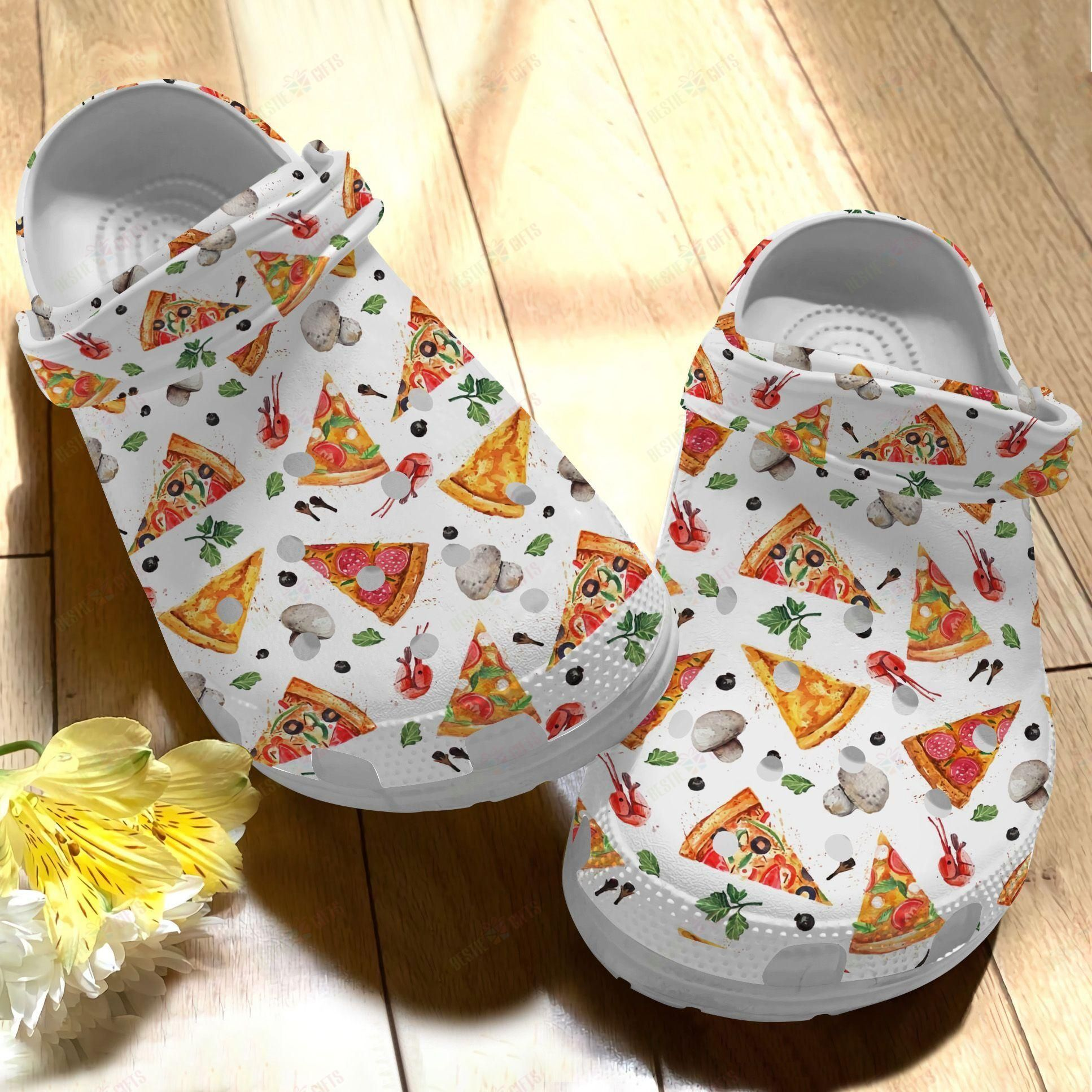 fluffy pizza classic soft sandals white clogs se7ky