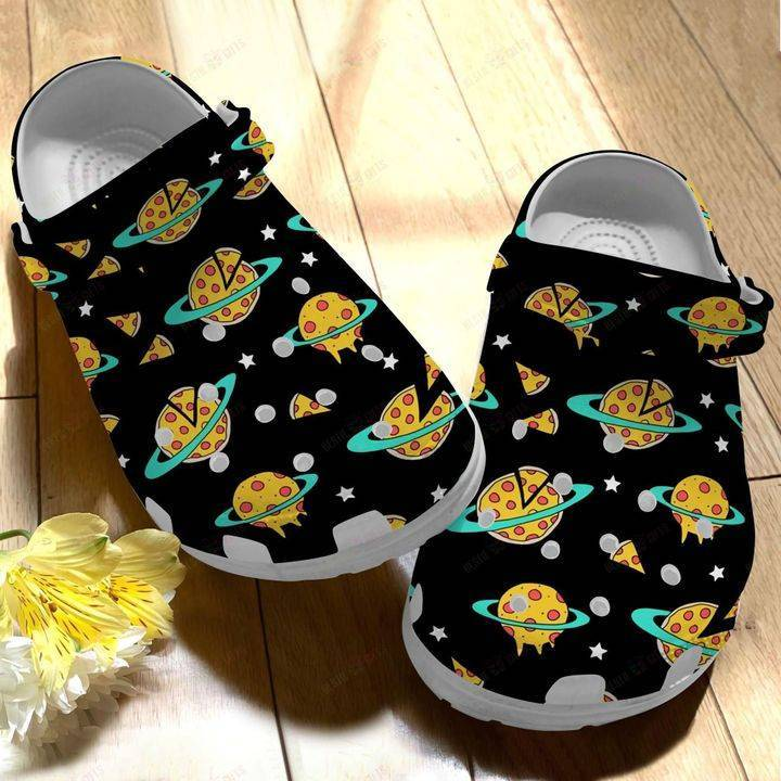 funny design pizza classic soft sandals black clogs lne0u