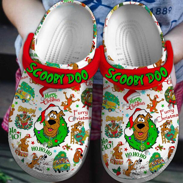 funny scooby doo merry christmas classic clogs perfect footwear for holiday season pab6b