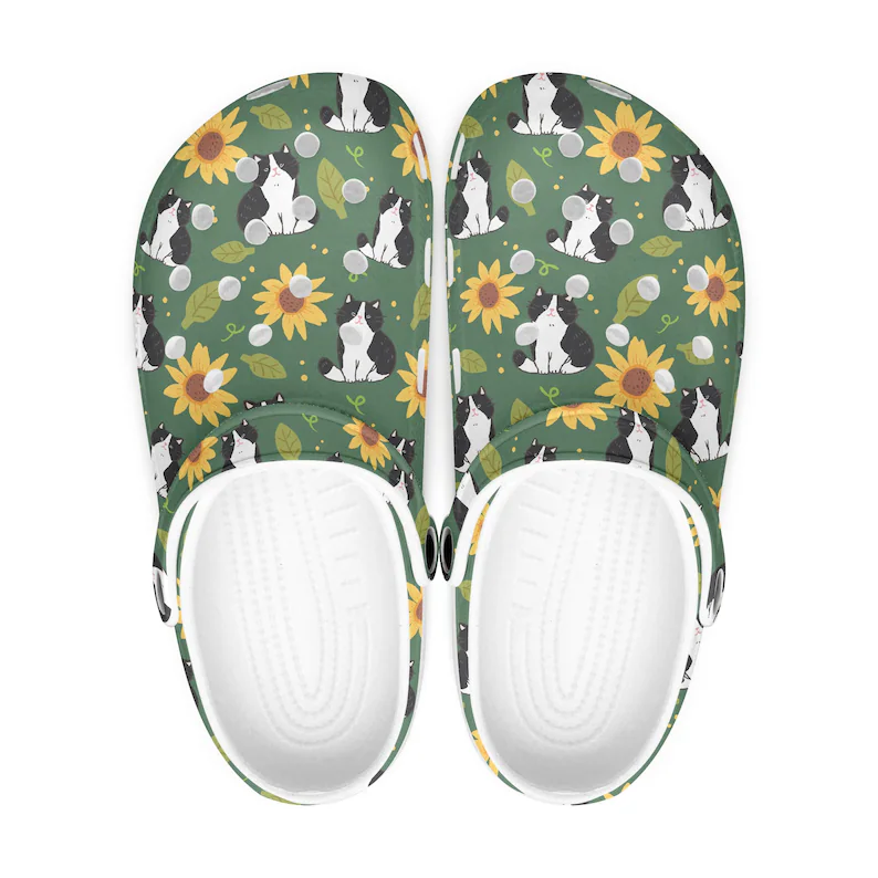 lovely cow fuzzy classic green clogs for men and women c45jf