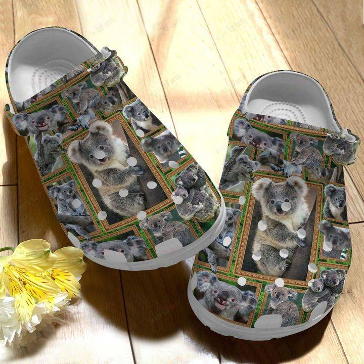 lovely koala climbing the tree classic lightweight clogs laelh