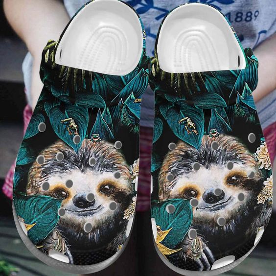 lovely sloth between the leaf 3d printed beautiful clogs for you dxrnf