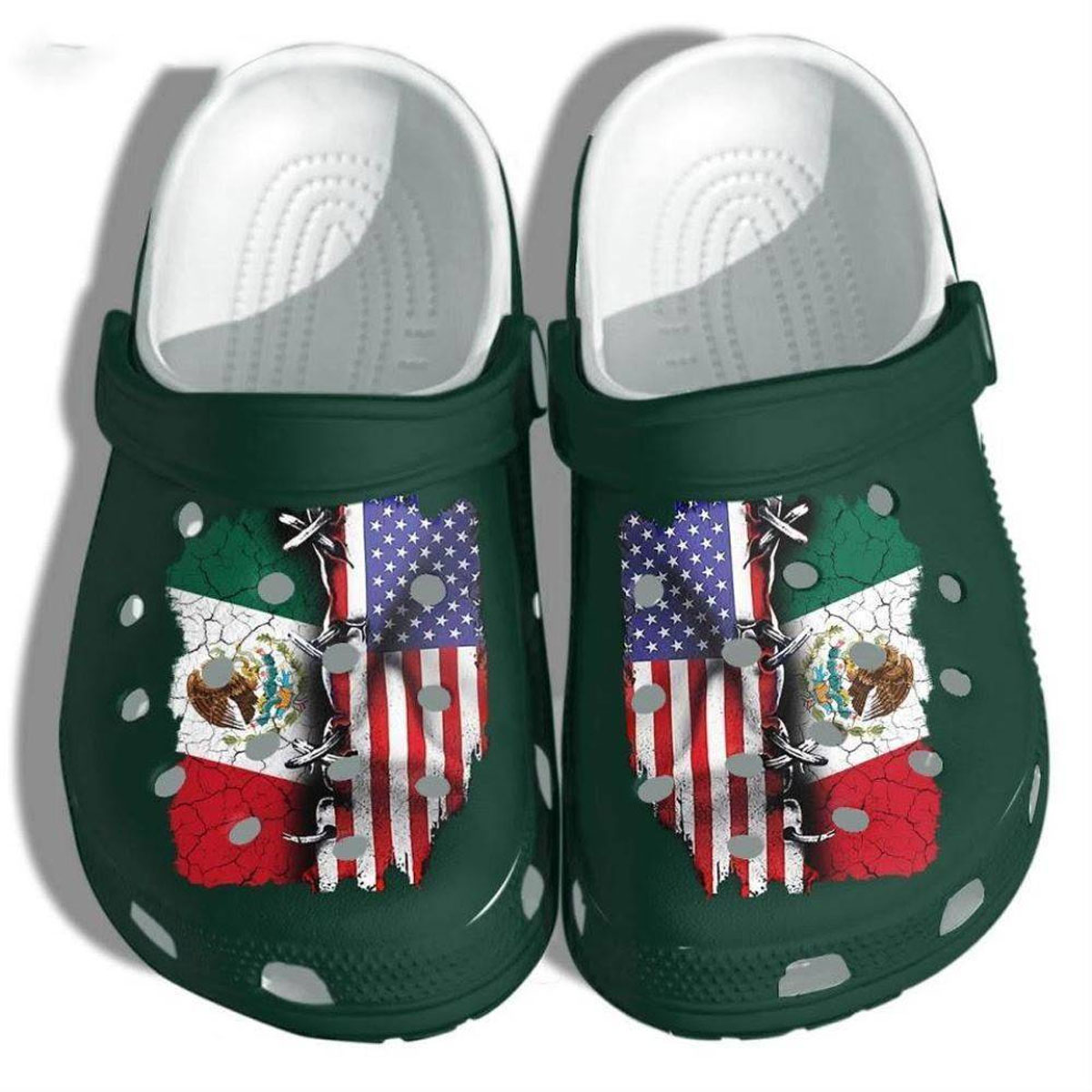 mexico national flag lightweight and comfort clogs ozrkb