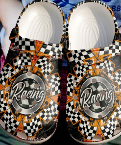 new design classic and non slip racing checkered flag clogs order now for a special discount 5xb91