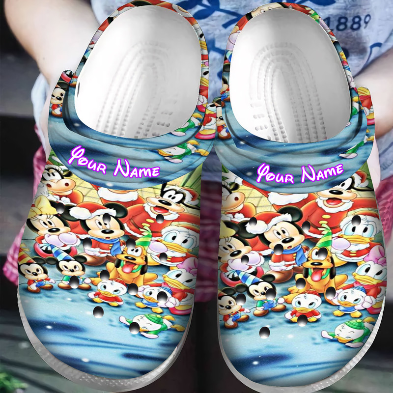 personalized beautiful disney charaters unisex christmas clogs h9vuu