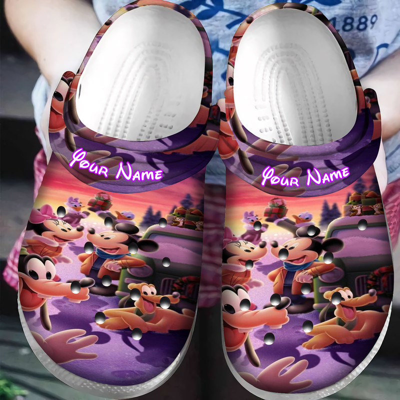 personalized beautiful mickey mouse %26 friends unisex christmas clogs t5pg9