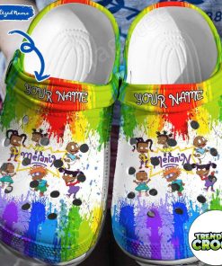 personalized classic and good looking the main characters on the colorful clogs safe for outdoor play tygyx