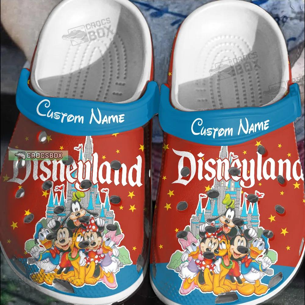 personalized disneyland red unisex clogs for men and women vu3dv