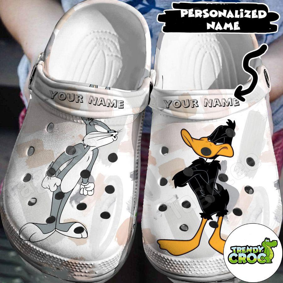 personalized looney tunes cartoon clogs size 7 easy to take on and take off pbfkd