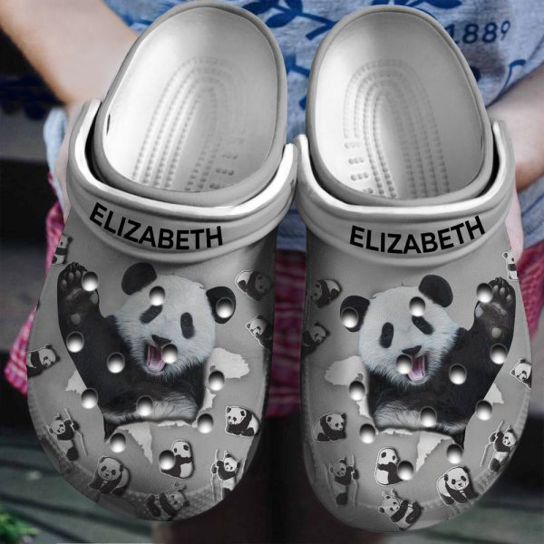 personalized panda yelling grey adult clogs cute footwear for you 4nkgz