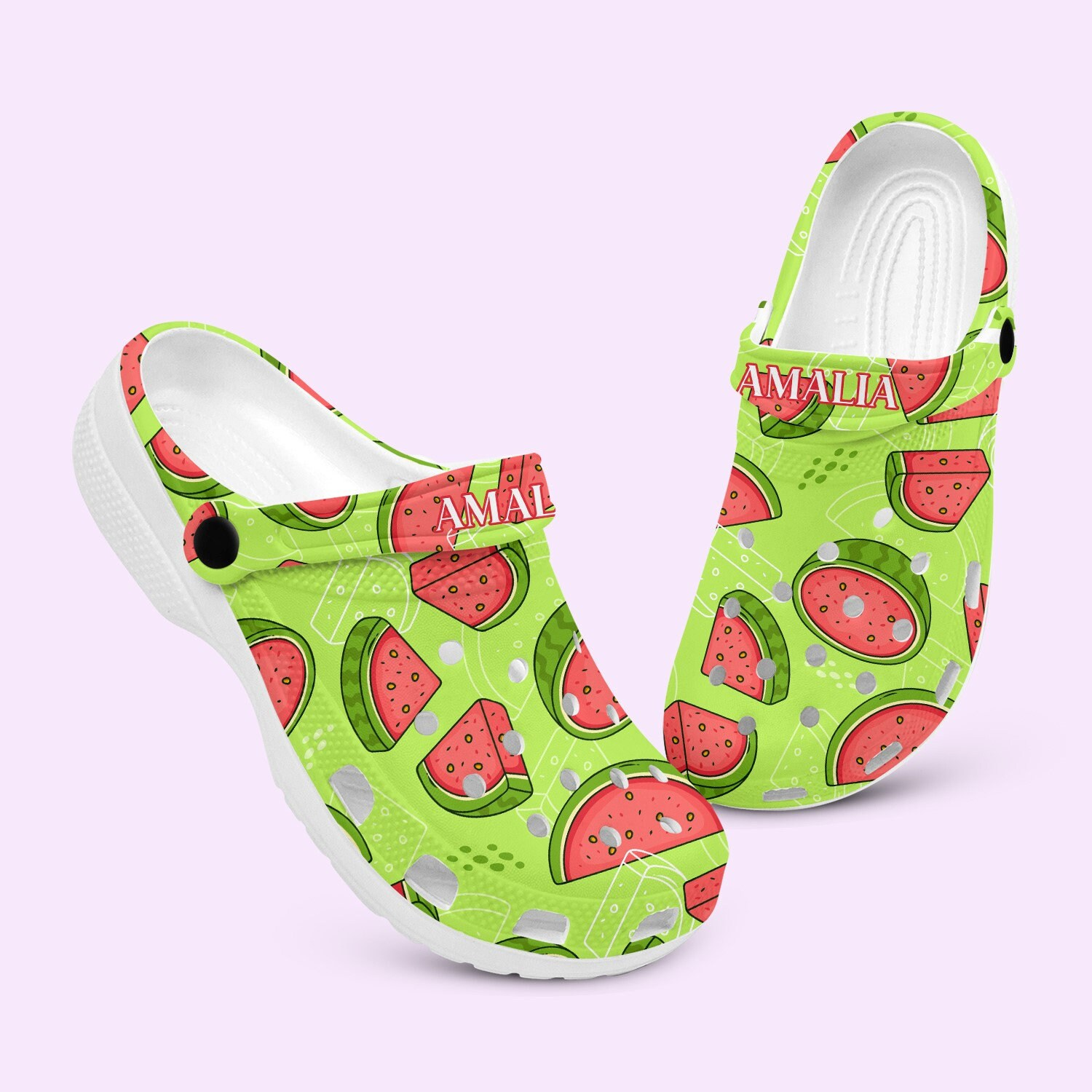 personalized watermelon classic clogs fast shipping is available vw50g