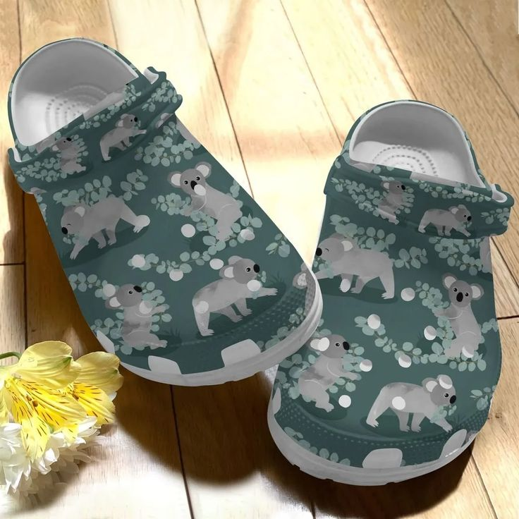 playing koala dark green classic comfort clogs to wear 1ecof