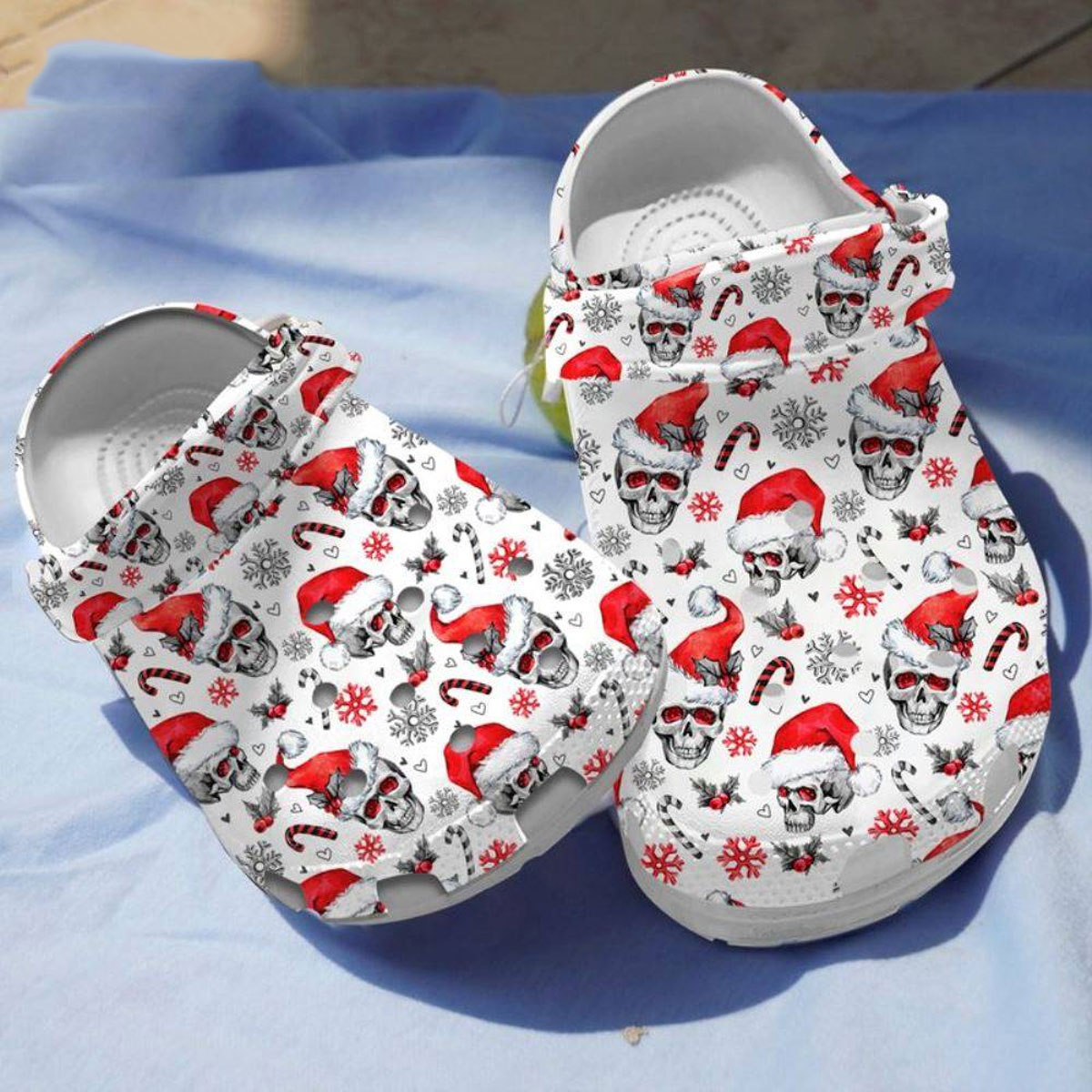 skull christmas santa unique clogs for all activities adqd7