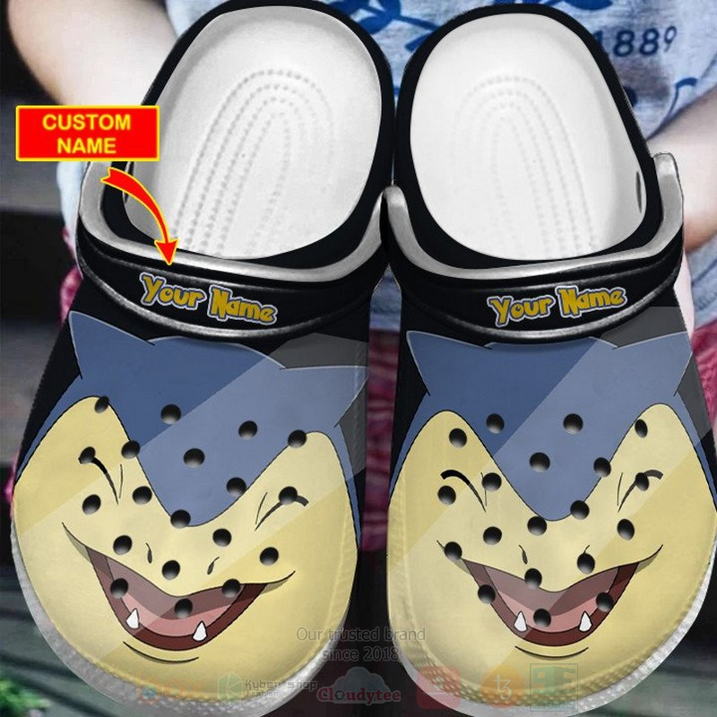 smiling snorlax unisex customized clogs z1lzg