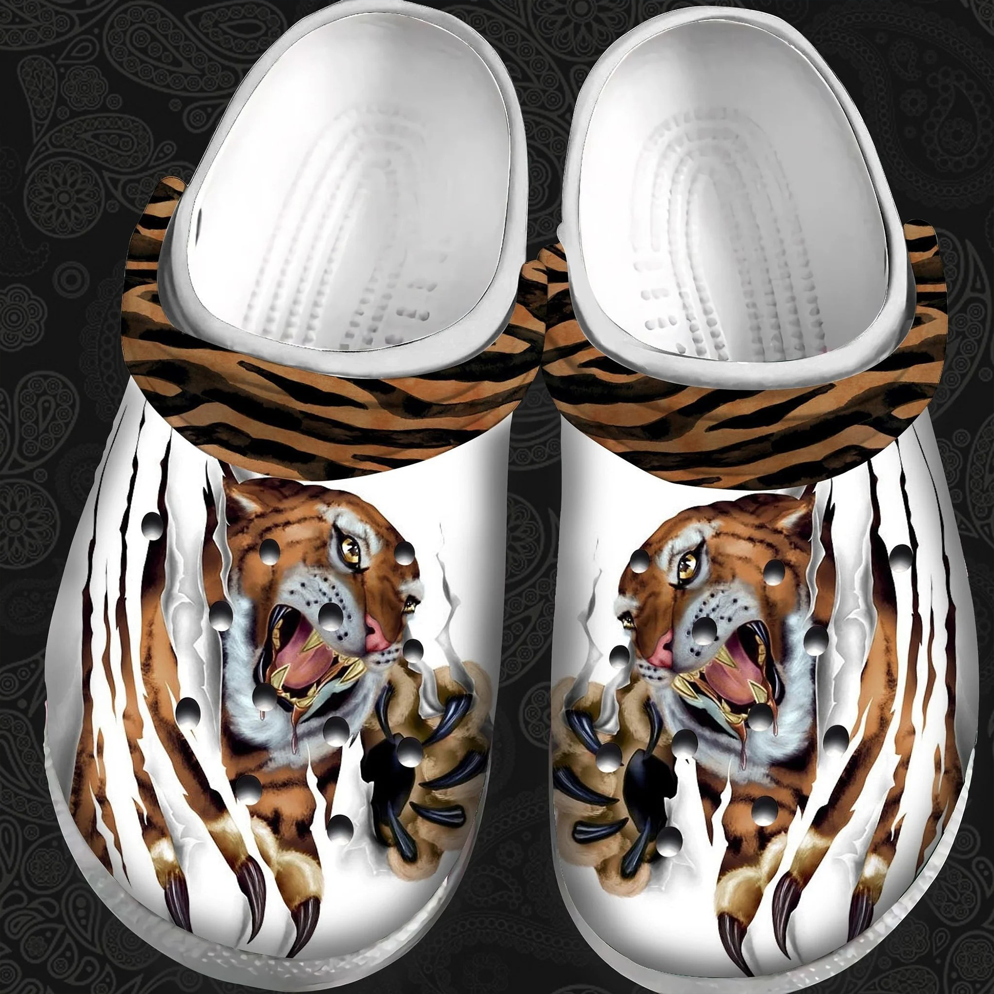 so cool tiger design 3d printed adult clogs fast shipping is available boimr