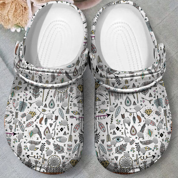 special design boho style adult classic white clogs o9jnp