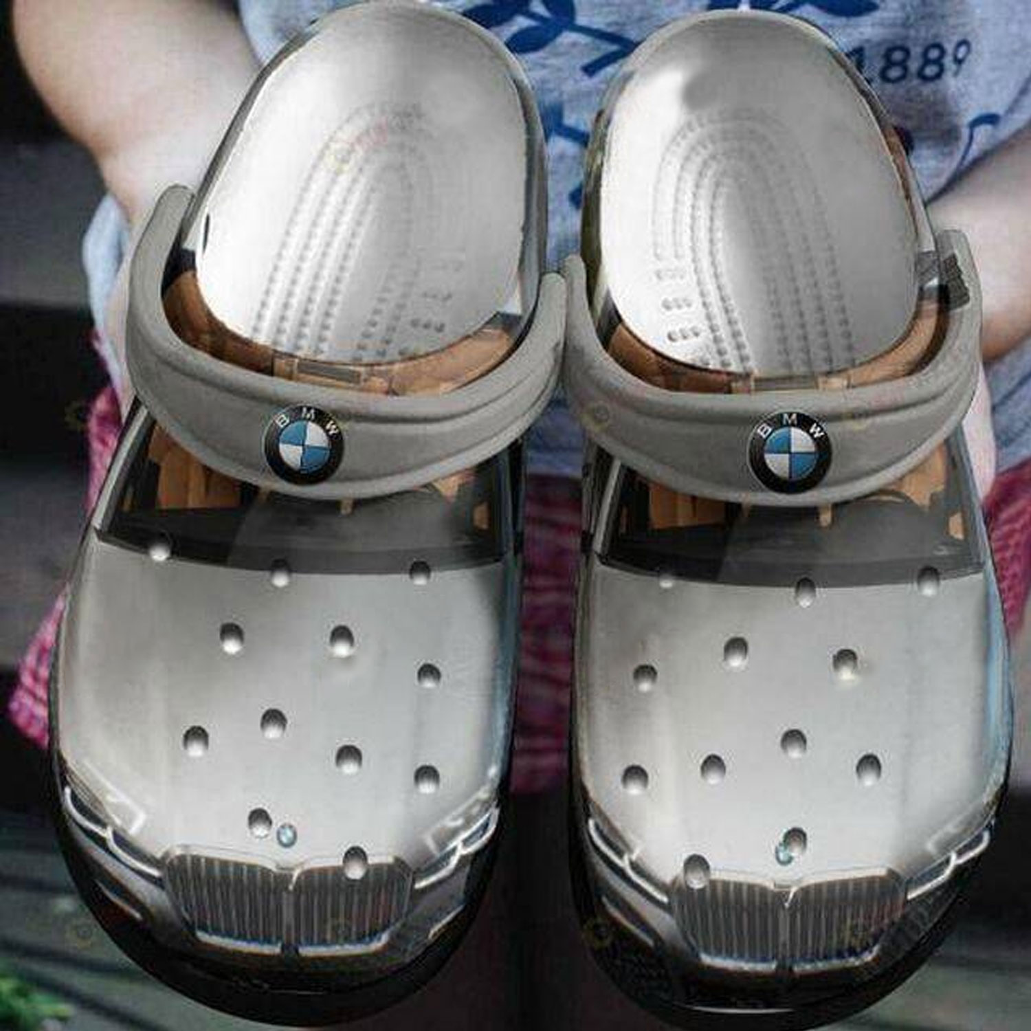 special design grey bmw adult clogs easy to clean iwpd5