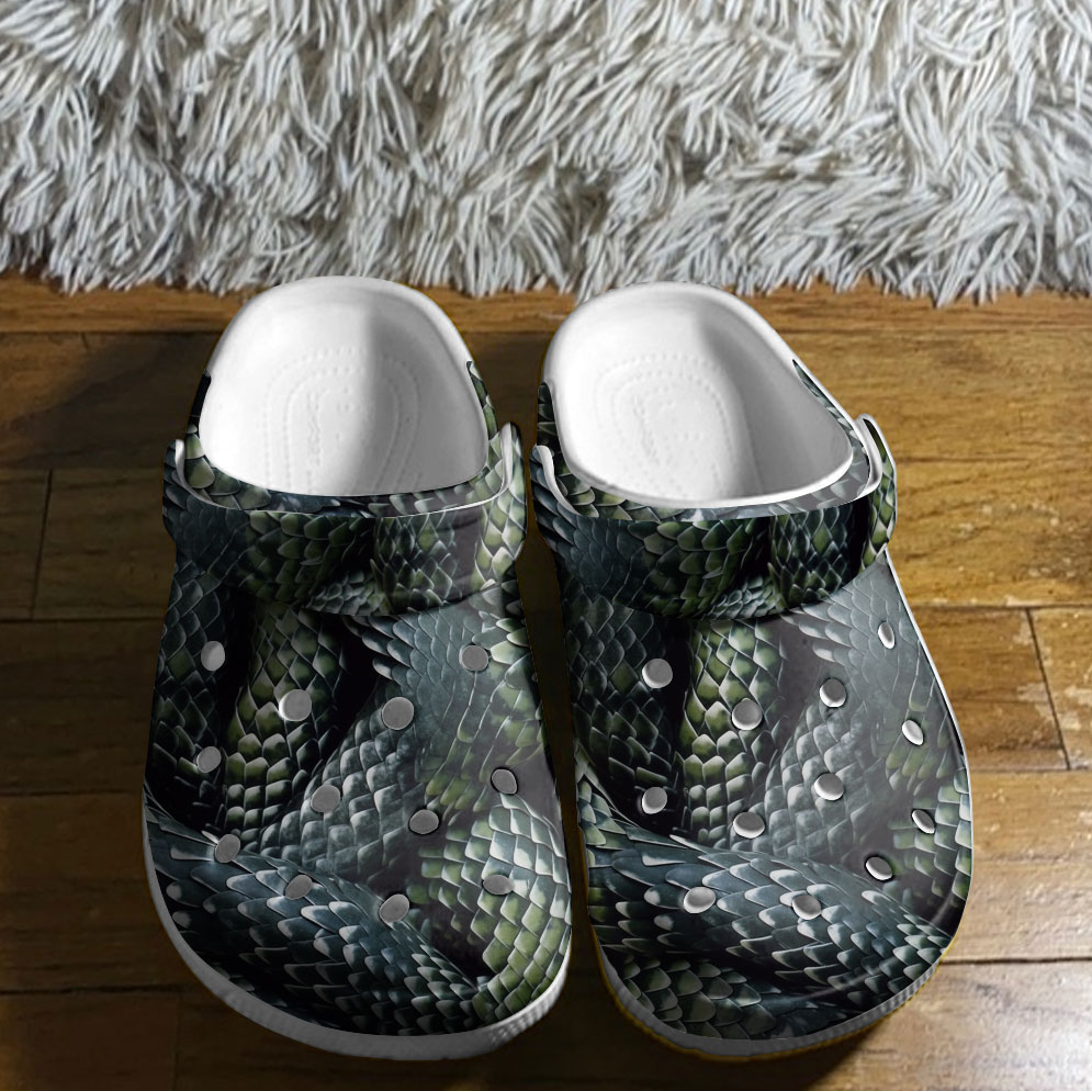 special design of snakeskin rare color unisex clogs for animal lovers gfphk