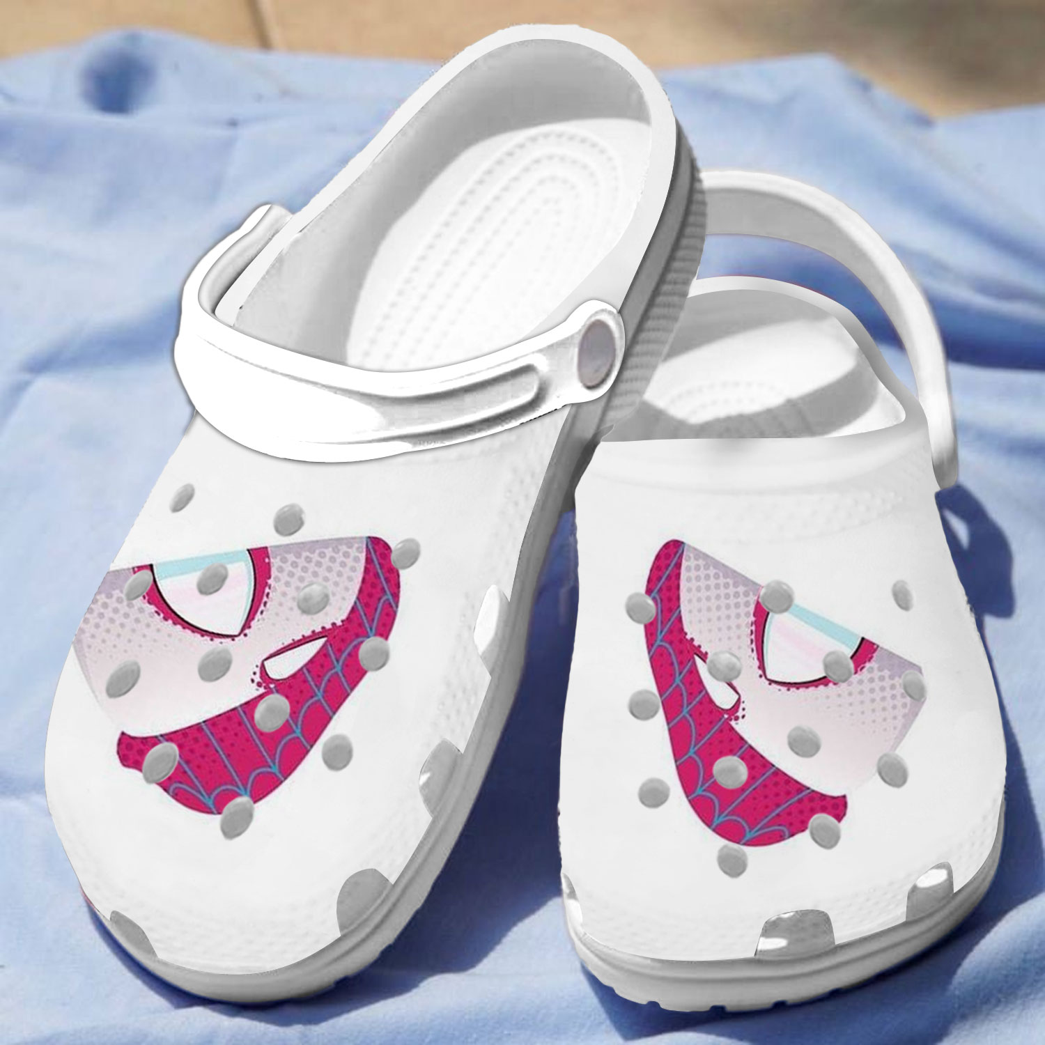 sweet design spider gwen white weird clogs for you 0wipm