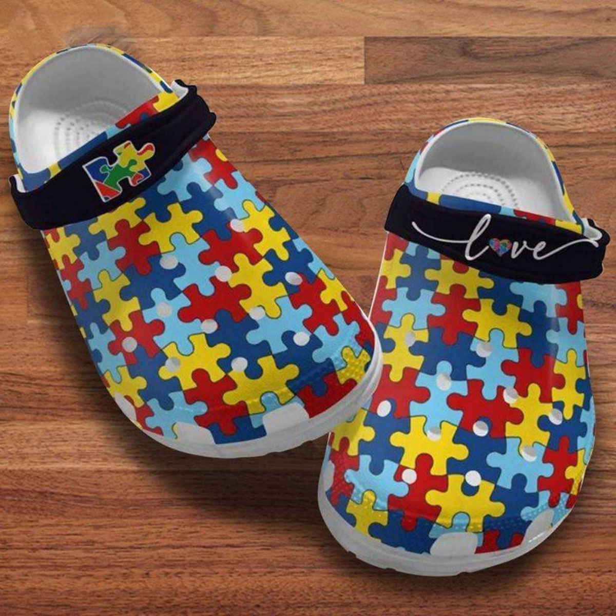 the best design of autism awareness lightweight clogs for you rq2gj