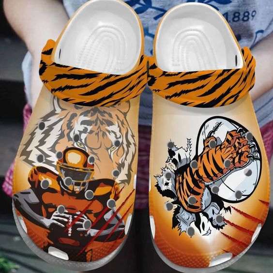 tiger %26 baseball orange comfortable clogs for sport lovers gjvii