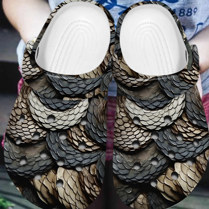 various beautiful snakeskin 3d printed adult clogs lmfg6