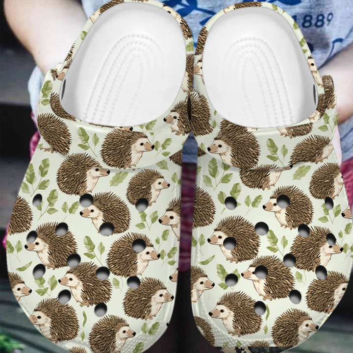 water proof classic hedgehog light green adult clogs eqfsc