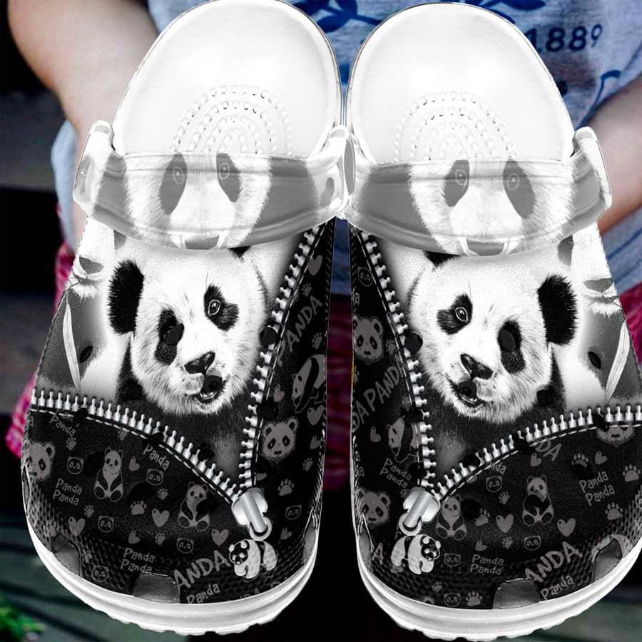 zip design for panda black and white clogs fast shipping is available y9jdn