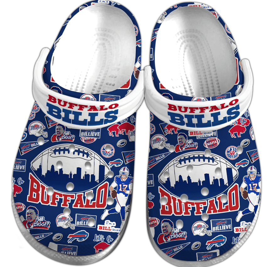 non slip and breathable buffalo bills nfl blue clogs fast shipping and 247 support nei85