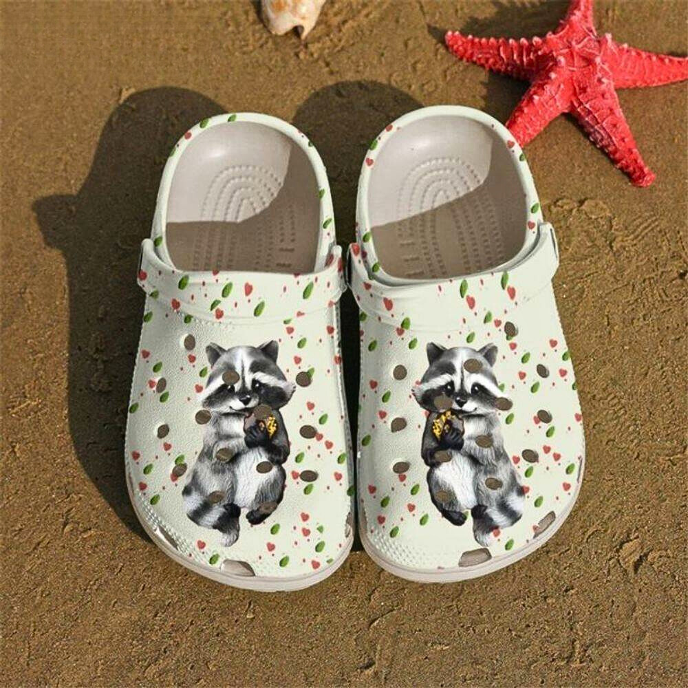 adorable baby raccoon classic clogs lightweight and non slip unisex clogs 64j5f