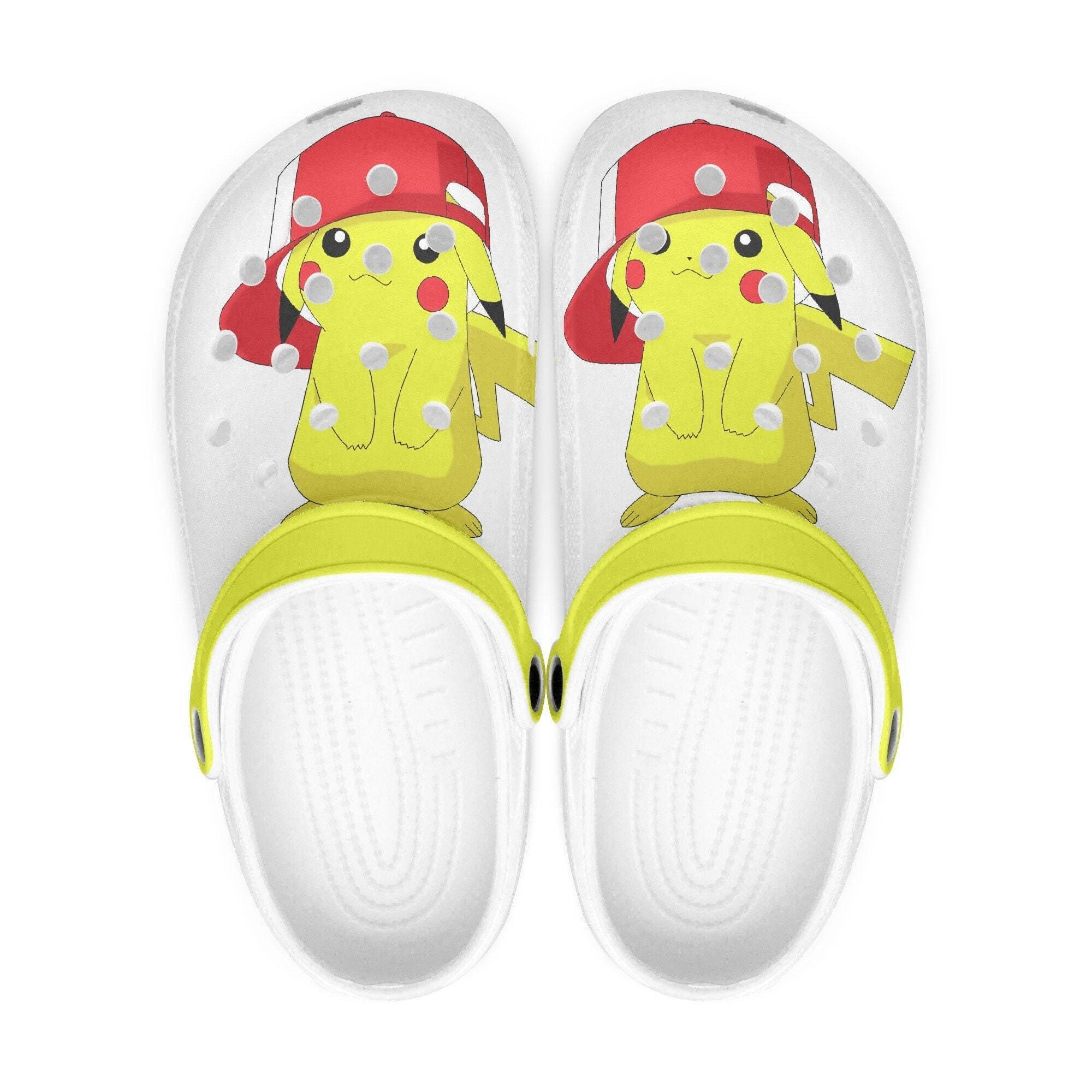 adorable pokemon pikachu classic white clogs impressive footwear for anime fans x9tan