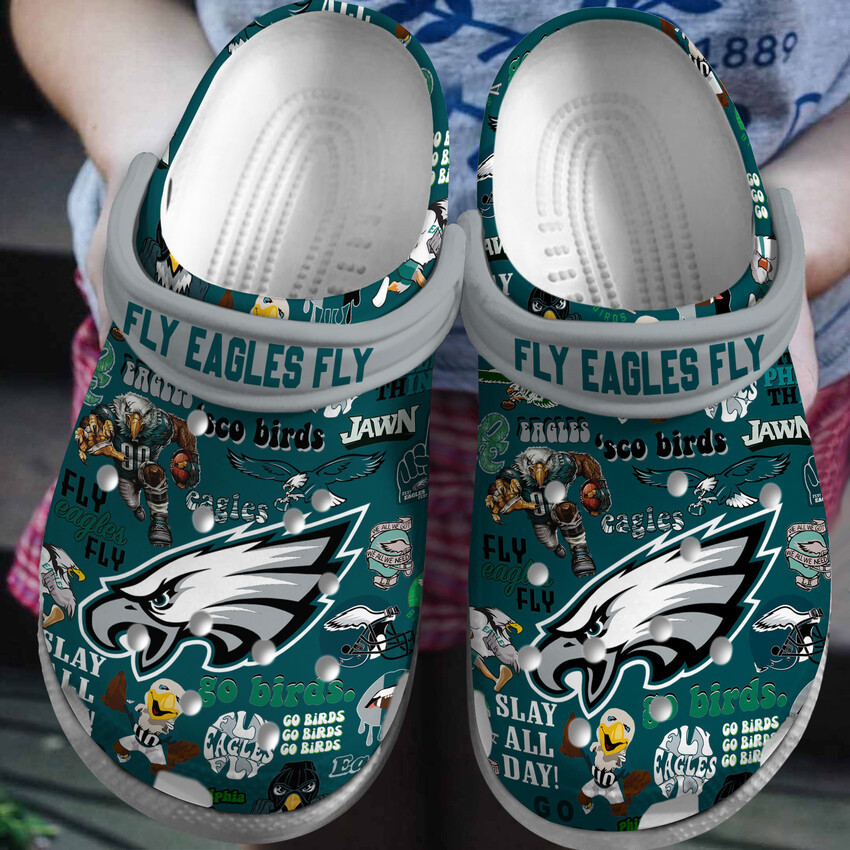 adults breathable and lightweight philadelphia eagles nfl clogs perfect gift idea for fans 10zk0