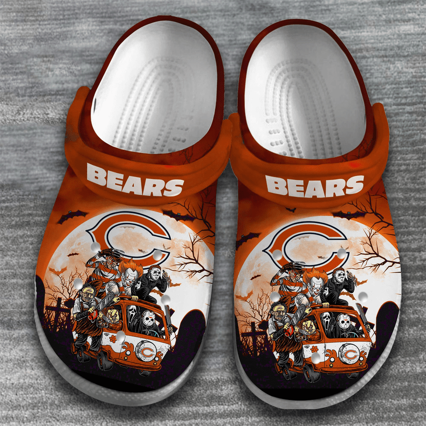 adults chicago bears nfl x movie villains halloween clogs size 9 soft and safe for daily wear pgmbw