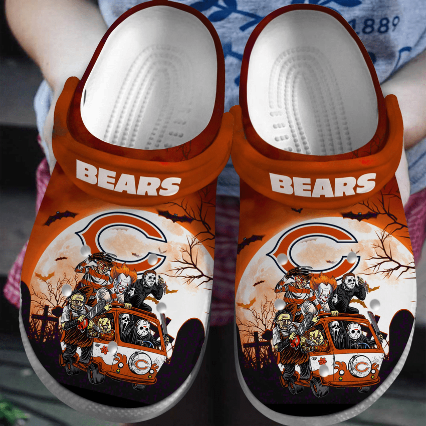 adults chicago bears nfl x movie villains halloween clogs size 9 soft and safe for daily wear qhseu