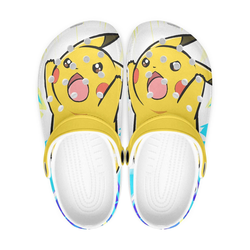 adults funny baby pikachu unisex white clogs size 11 unique and stylish for outdoor activity jhmzs